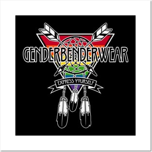 GenderBenderWear Dreamcatcher Logo (Black) - "Express Yourself" Posters and Art